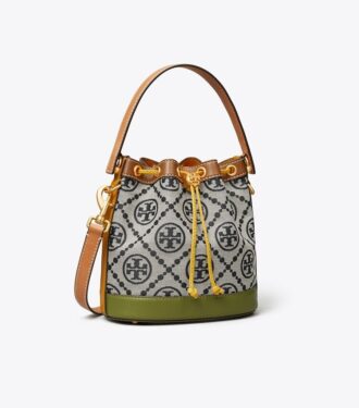 T Monogram Colorblock Bucket Bag