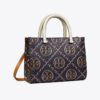 T Monogram Contrast Embossed Top-Handle Tote T Monogram Contrast Embossed Top-Handle Tote