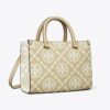 T Monogram Contrast Embossed Top-Handle Tote T Monogram Contrast Embossed Top-Handle Tote