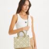 T Monogram Contrast Embossed Top-Handle Tote T Monogram Contrast Embossed Top-Handle Tote