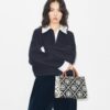 T Monogram Contrast Embossed Top-Handle Tote T Monogram Contrast Embossed Top-Handle Tote