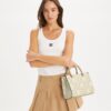T Monogram Contrast Embossed Top-Handle Tote T Monogram Contrast Embossed Top-Handle Tote