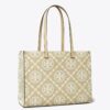 T Monogram Contrast Embossed Tote T Monogram Contrast Embossed Tote