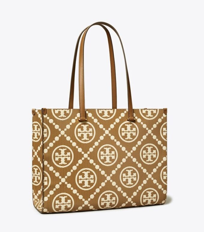 T Monogram Contrast Embossed Tote T Monogram Contrast Embossed Tote