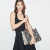 T Monogram Contrast Embossed Tote T Monogram Contrast Embossed Tote