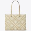 T Monogram Contrast Embossed Tote T Monogram Contrast Embossed Tote
