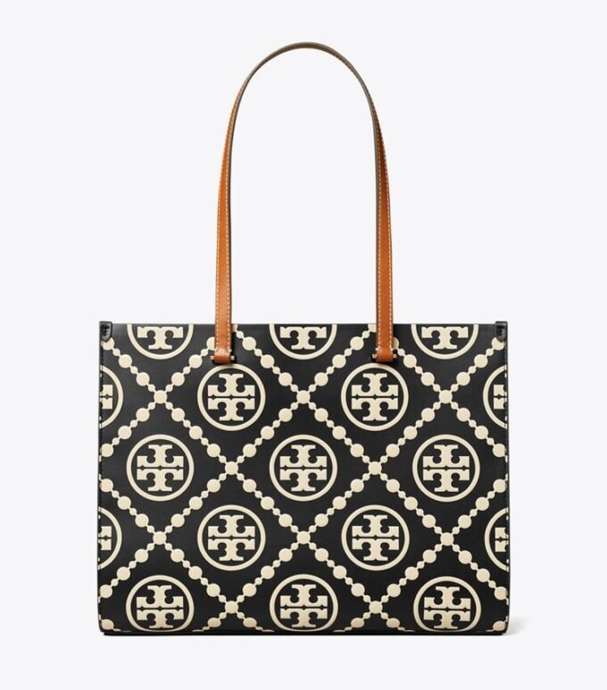 T Monogram Contrast Embossed Tote T Monogram Contrast Embossed Tote