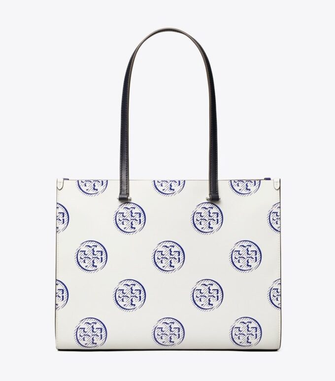 T Monogram Contrast Embossed Tote T Monogram Contrast Embossed Tote