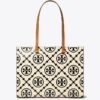 T Monogram Contrast Embossed Tote T Monogram Contrast Embossed Tote