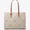 T Monogram Contrast Embossed Tote T Monogram Contrast Embossed Tote