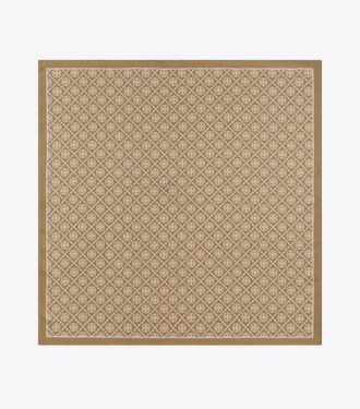 T Monogram dubbelsidig silkescarf