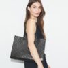 T Monogram Embossed Tote T Monogram Embossed Tote