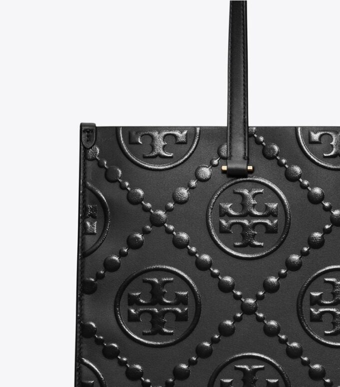 T Monogram Embossed Tote T Monogram Embossed Tote