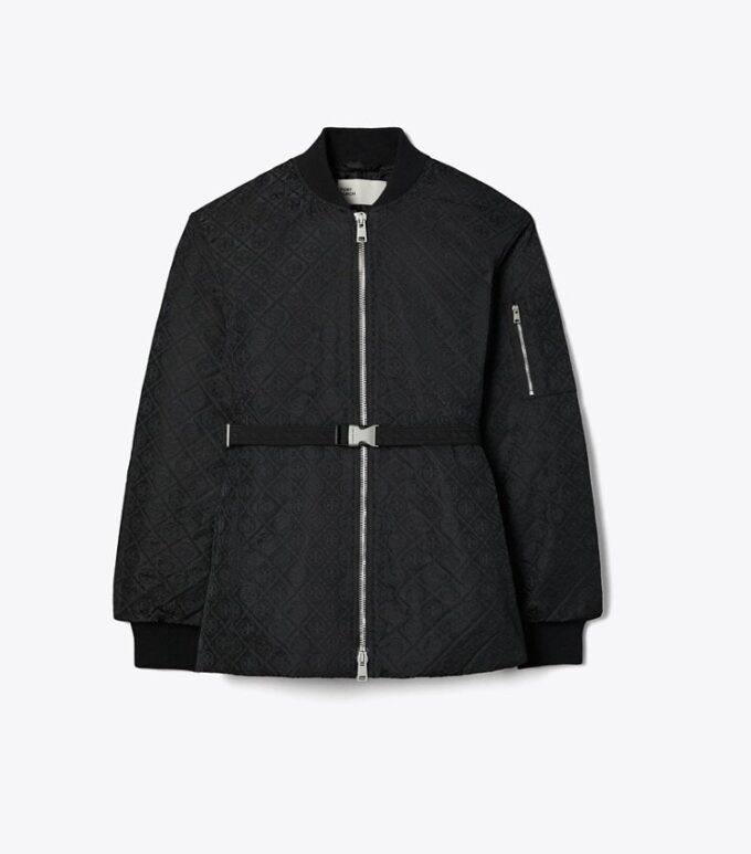 T Monogram Jacquard Zip Jacket