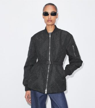 T Monogram Jacquard Zip Jacket