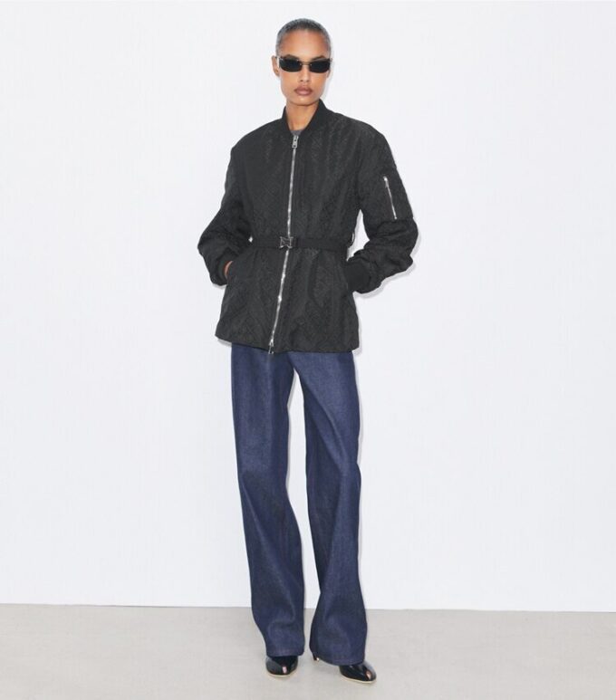 T Monogram Jacquard Zip Jacket
