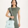 T Monogram Leather Swing Satchel T Monogram Leather Swing Satchel