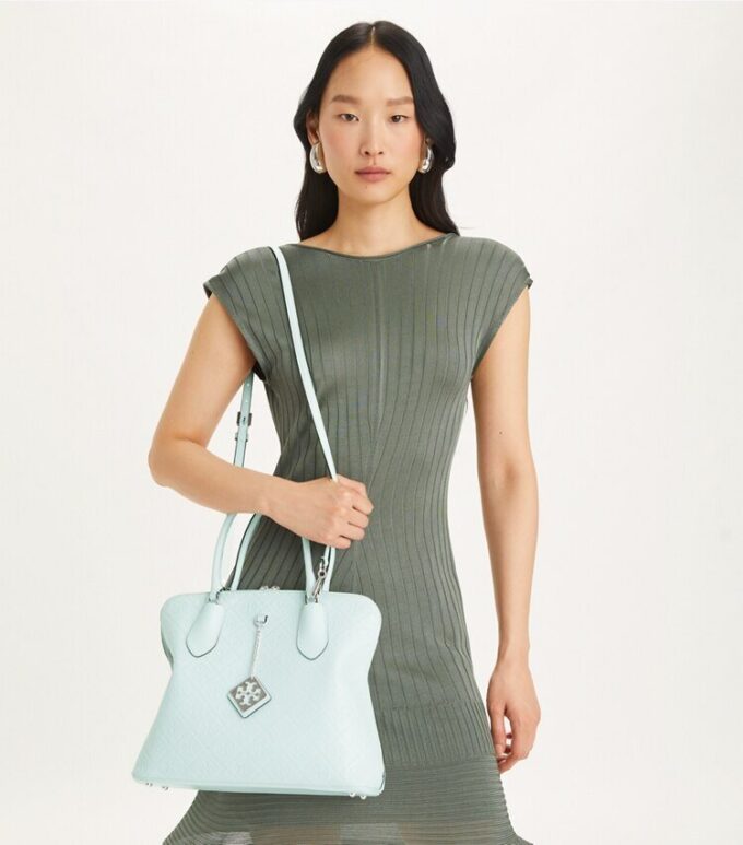 T Monogram Leather Swing Satchel T Monogram Leather Swing Satchel