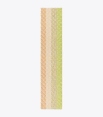 T Monogram Multi-Stripe Oblong Scarf