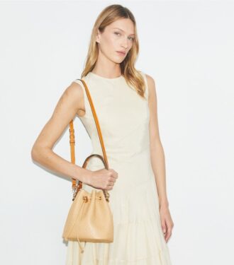 T Monogram Pebble Bucket Bag