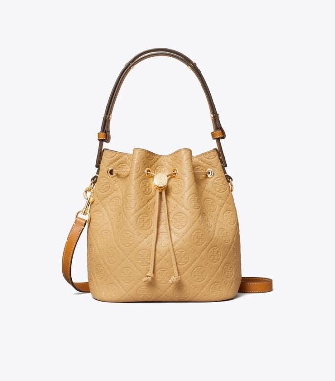 T Monogram Pebble Bucket Bag T Monogram Pebble Bucket Bag