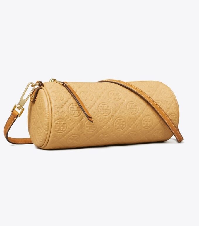 T Monogram Pebbled Cylinder Bag T Monogram Pebbled Cylinder Bag