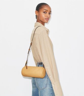 T Monogram Pebbled Cylinder Bag T Monogram Pebbled Cylinder Bag