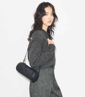 T Monogram Pebbled Cylinder Bag T Monogram Pebbled Cylinder Bag