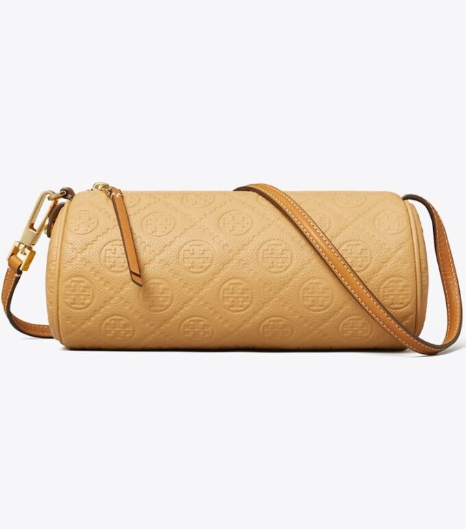 T Monogram Pebbled Cylinder Bag T Monogram Pebbled Cylinder Bag