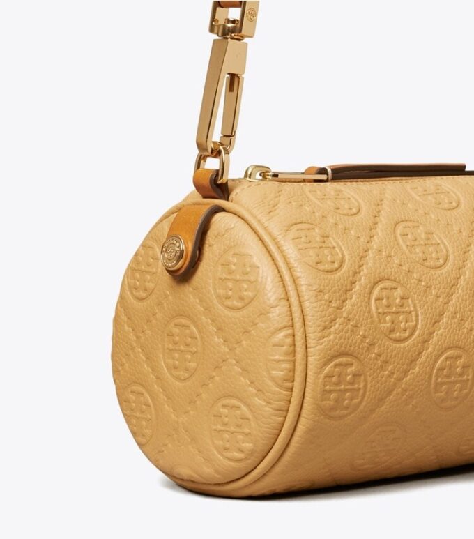 T Monogram Pebbled Cylinder Bag T Monogram Pebbled Cylinder Bag