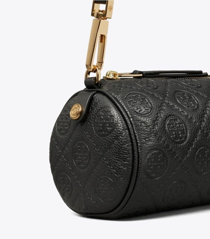 T Monogram Pebbled Cylinder Bag T Monogram Pebbled Cylinder Bag