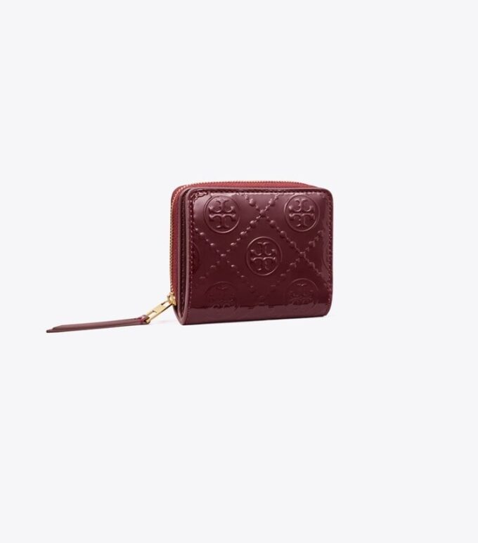 T Monogram-plånbok med präglat lackläder T Monogram-plånbok med präglat lackläder