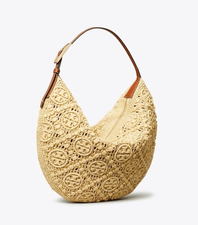 T Monogram Raffia Balloon Bag T Monogram Raffia Balloon Bag
