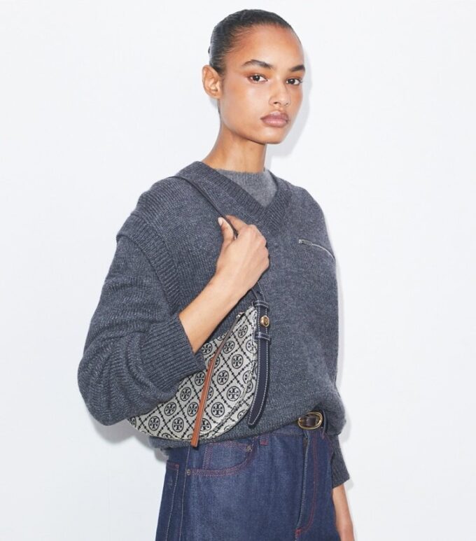T Monogram Romy Half Moon Bag T Monogram Romy Half Moon Bag