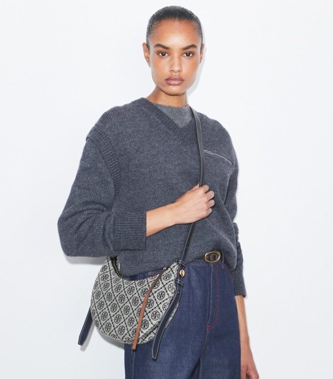 T Monogram Romy Half Moon Bag T Monogram Romy Half Moon Bag