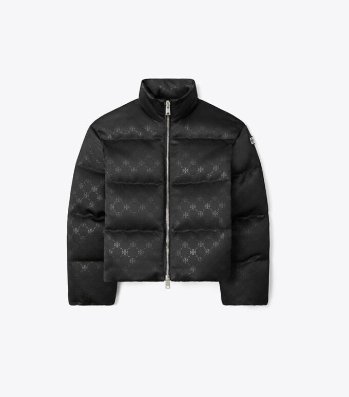 T Monogram Satin Puffer Jacket T Monogram Satin Puffer Jacket