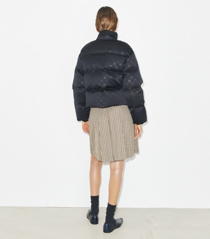 T Monogram Satin Puffer Jacket T Monogram Satin Puffer Jacket