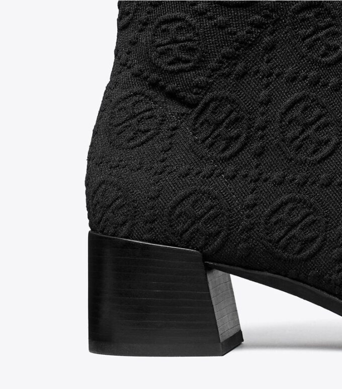 T Monogram Stretch Ankle Boot
