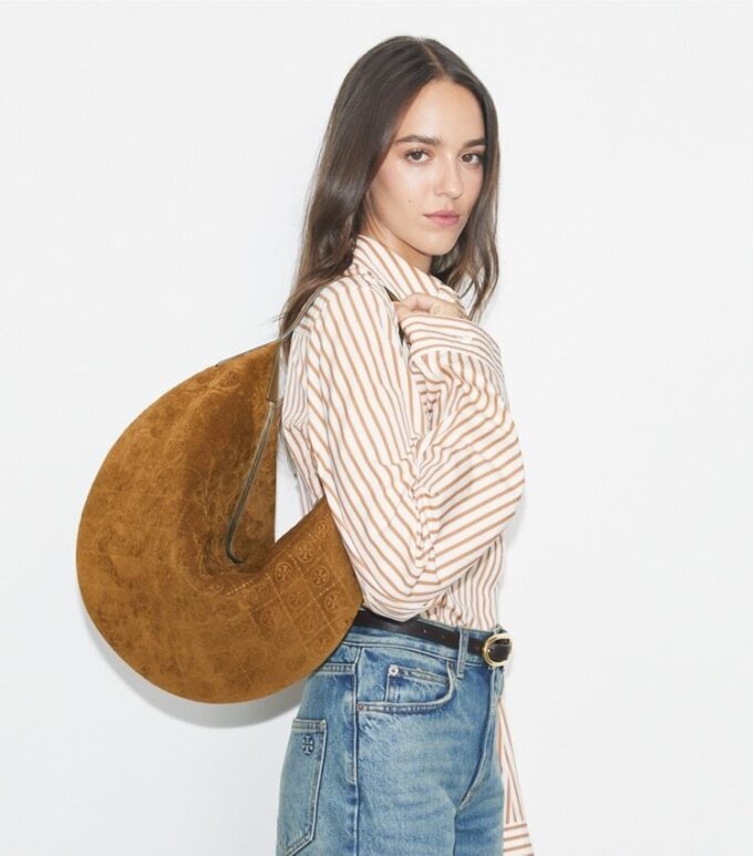 T Monogram Suede Balloon Bag T Monogram Suede Balloon Bag
