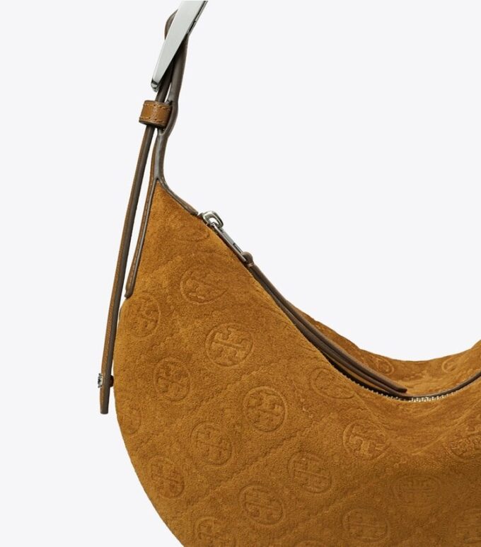 T Monogram Suede Small Balloon Bag T Monogram Suede Small Balloon Bag