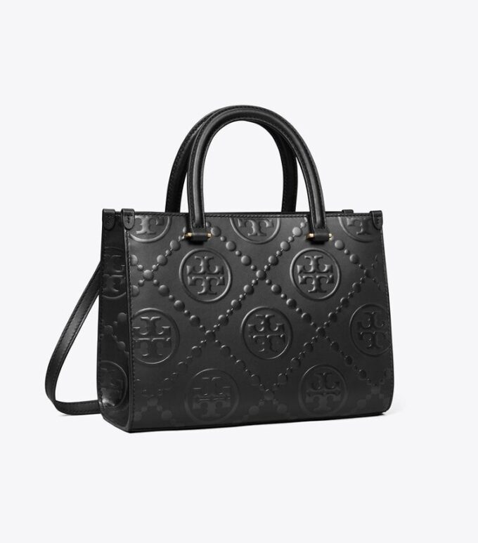 T Monogram Top-Handle Embossed Tote T Monogram Top-Handle Embossed Tote