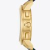 T Monogram Tory Watch, läder/guldfärgat rostfritt stål