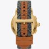 T Monogram Tory Watch, marinblå/guldfärgat rostfritt stål, 37 x 37 mm T Monogram Tory Watch, marinblå/guldfärgat rostfritt stål, 37 x 37 mm