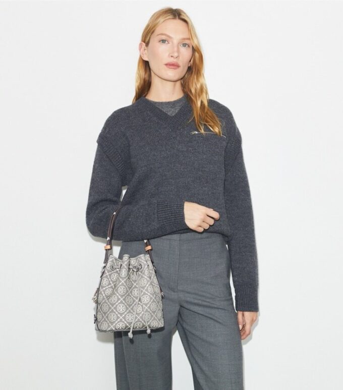 T Monogram Utility Bucket Bag T Monogram Utility Bucket Bag