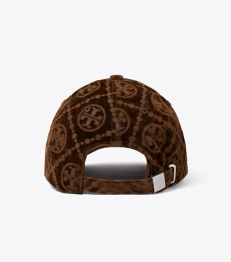 T Monogram Velvet Baseball Cap