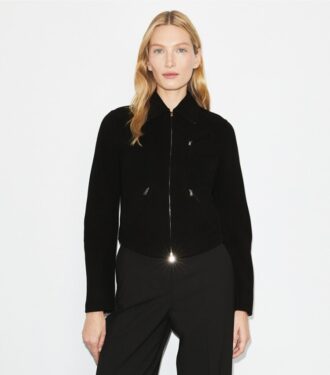 T Monogram Wool Biker Jacket