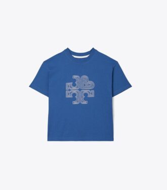 T-shirt med broderat hjärtlogotyp