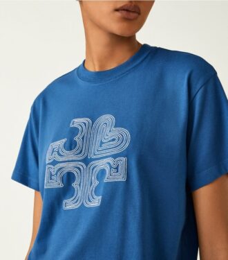 T-shirt med broderat hjärtlogotyp