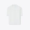 T-shirt med hög krage och logotyp
