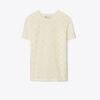 T-shirt med logotyp i spets